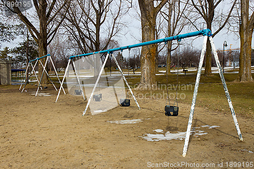 Image of Swing set on the playground