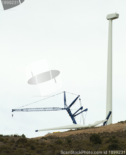 Image of Installation of wind turbines