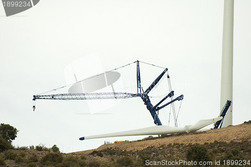 Image of Installation of wind turbines