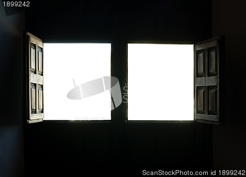 Image of Window view white isolated.