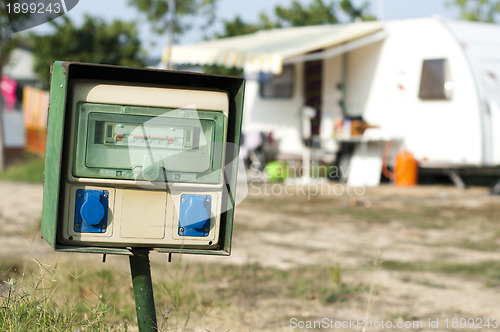 Image of Electric panel in camping