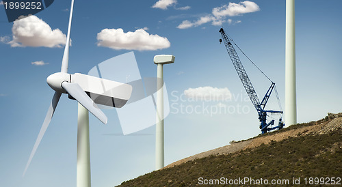 Image of Installation of wind turbines