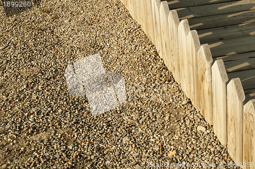 Image of Decorative fence in garden