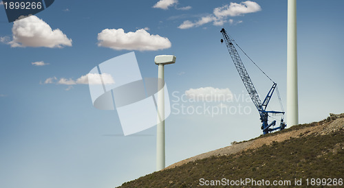 Image of Installation of wind turbines