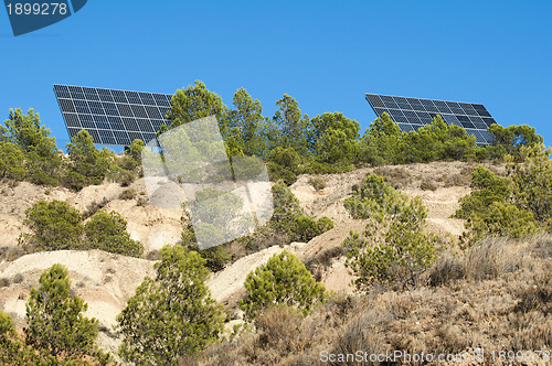 Image of Solar panels on the mountain