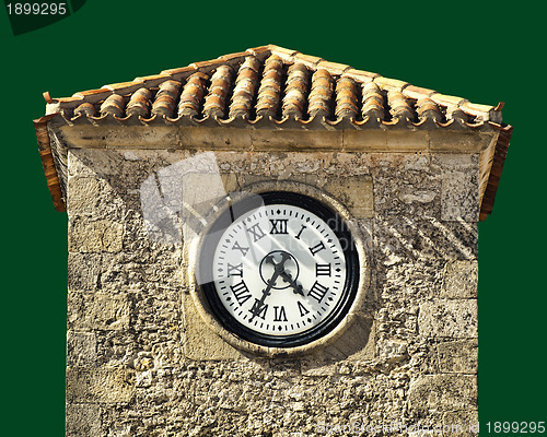 Image of Antique clock on a building