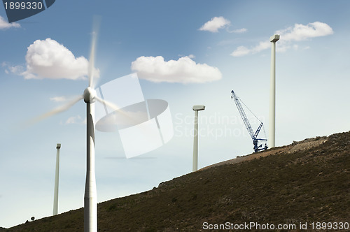 Image of Installation of wind turbines