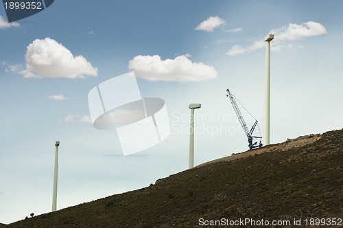 Image of Installation of wind turbines