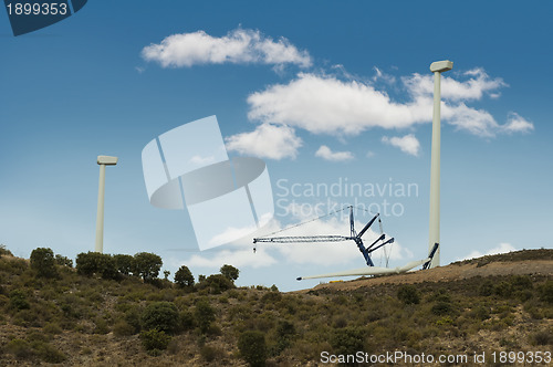 Image of Installation of wind turbines