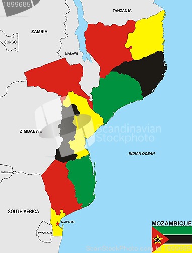 Image of mozambique map