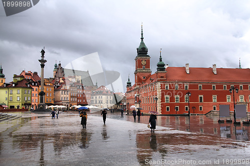 Image of Warsaw in the rain