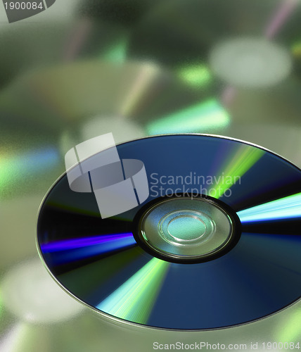 Image of DVD in blurred background