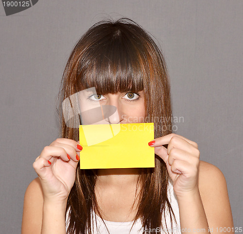 Image of woman with paper