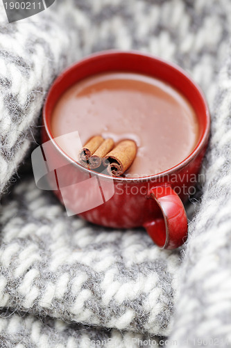 Image of hot chocolate with cinnamon