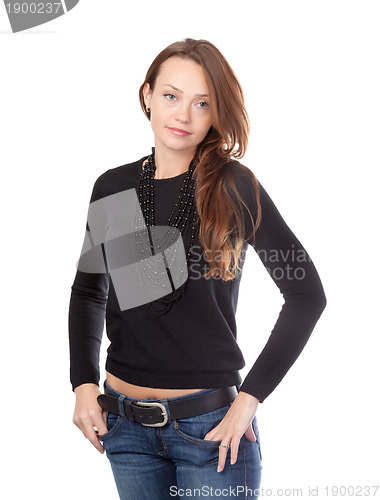 Image of Attractive young casual woman