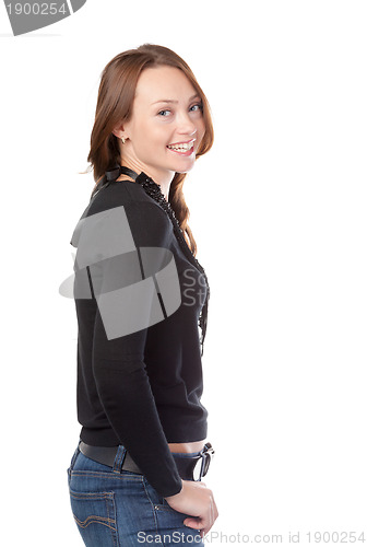 Image of Attractive young casual woman