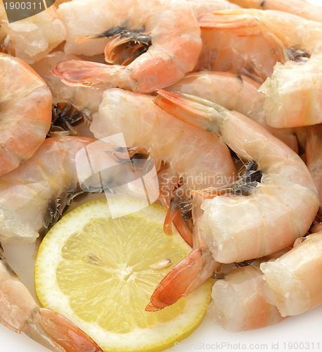 Image of Fresh Shrimps And Lemon