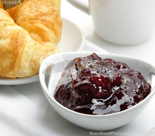 Image of Strawberry Jam And Fresh Croissants