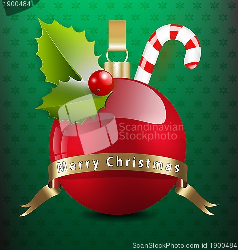 Image of Christmas background with various decors