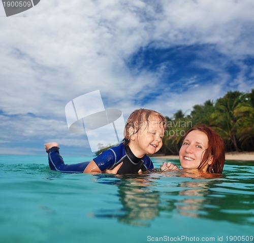 Image of Teaching baby to swim