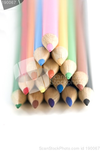 Image of Coloring Pencils in Pyramid - Shallow DOF