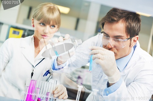 Image of science people in bright lab