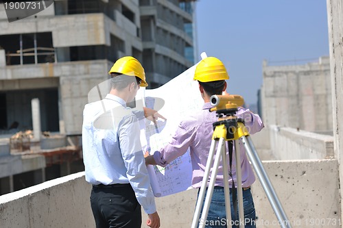 Image of Team of architects on construciton site