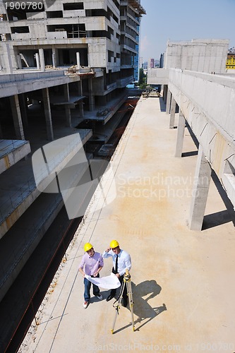 Image of Team of architects on construciton site