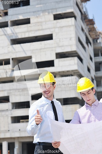 Image of Team of architects on construciton site