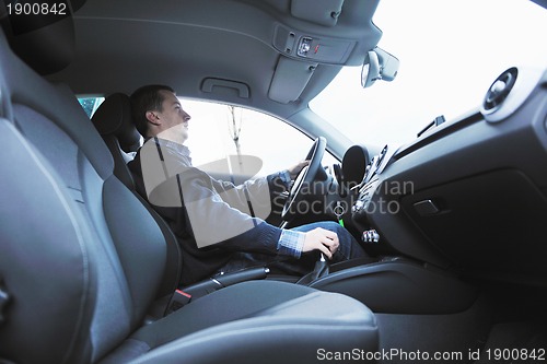 Image of man using car navigation