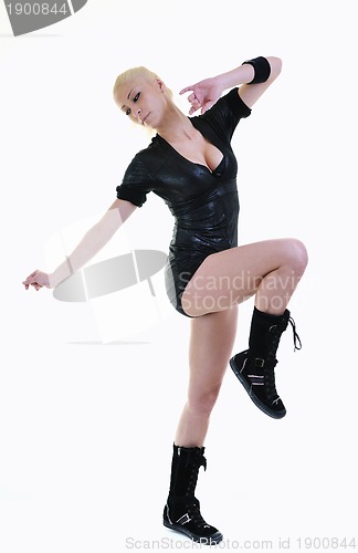 Image of fitness and exercise with blonde woman