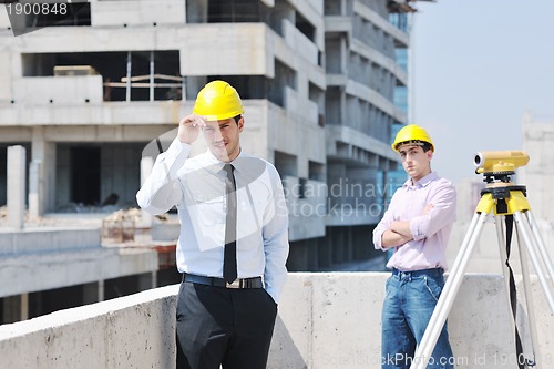 Image of Team of architects on construciton site