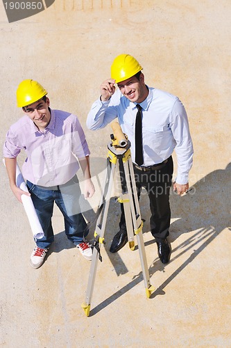 Image of Team of architects on construciton site