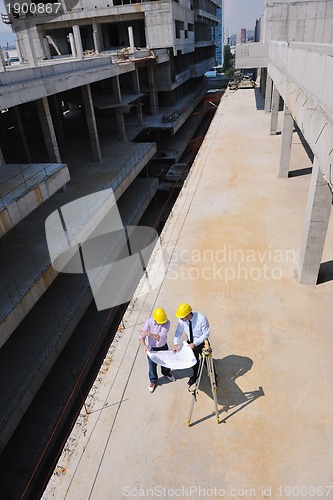 Image of Team of architects on construciton site