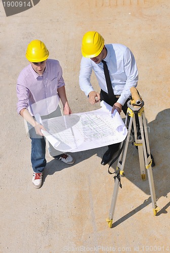 Image of Team of architects on construciton site