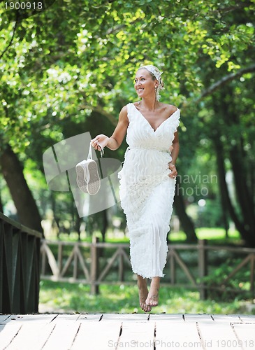 Image of beautiful bride outdoor