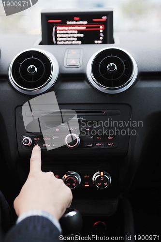 Image of man using car navigation