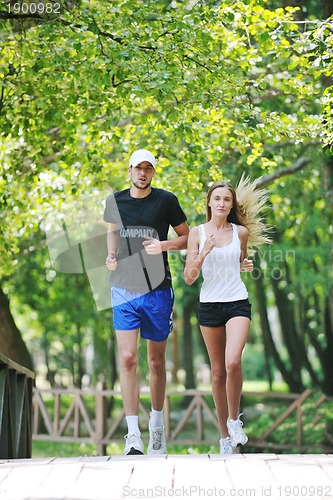 Image of couple jogging outdoor