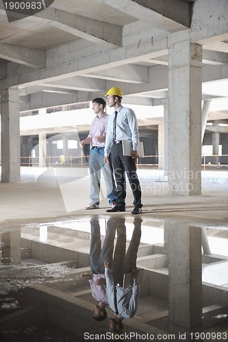 Image of Team of architects on construciton site