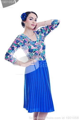 Image of beautiful young woman isolated on white