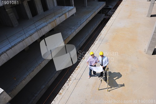 Image of Team of architects on construciton site