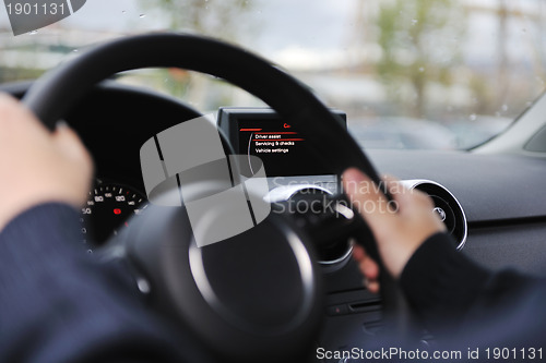 Image of man using car navigation