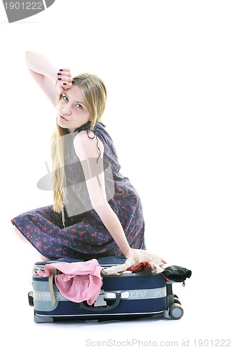 Image of woman with travel bag