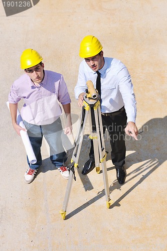 Image of Team of architects on construciton site