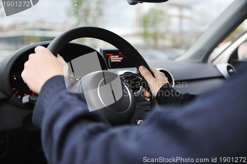 Image of man using car navigation