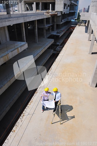 Image of Team of architects on construciton site