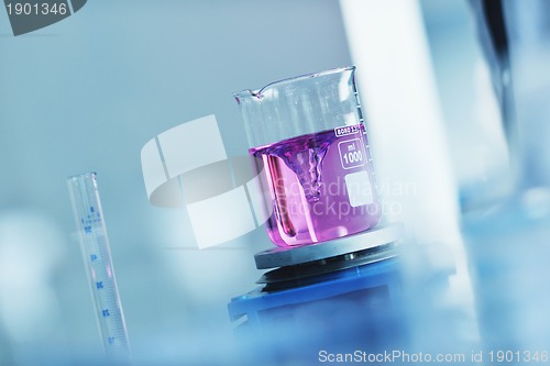 Image of test tubes in bright modern labaratory