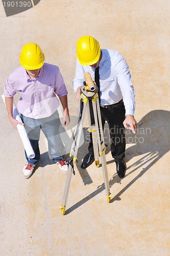 Image of Team of architects on construciton site