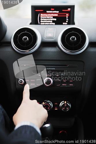 Image of man using car navigation