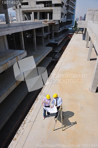 Image of Team of architects on construciton site